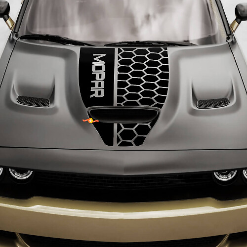 Hood Vinyl Racing Decal Sticker 2 for Dodge Challenger or Charger