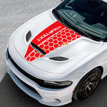 Custom Honeycomb Style Hood Vinyl Decal for Dodge Challenger or Charger_3