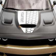 Custom Honeycomb Style Hood Vinyl Decal for Dodge Challenger or Charger_4