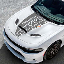 Custom Honeycomb Style Hood Vinyl Decal for Dodge Challenger or Charger_5