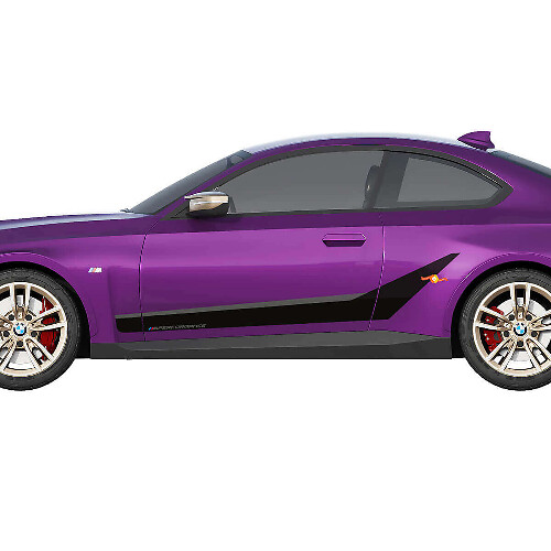 M Performance Side Stripes Vinyl Decal Kit For BMW M240i G42 