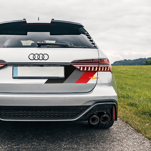 Motorsport Style Rear Side Stripes Vinyl Decals for Audi RS Models
