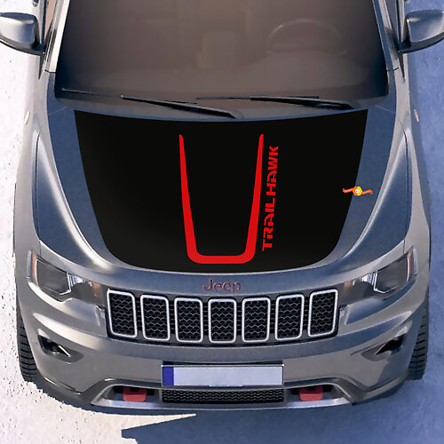 Jeep Cherokee TrackHawk Hood Graphics Wrap Decal Sticker
