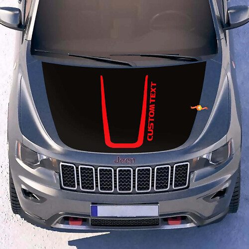 Trailhawk Bonnet Graphics Vinyl Decal for Jeep Cherokee Trailhawk