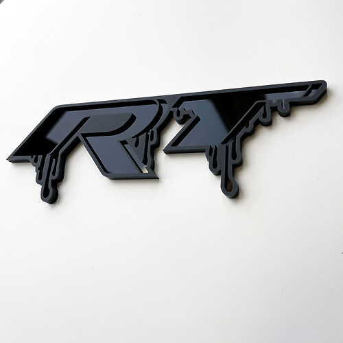 Dodge RT with blood Fender Badges Tailgate Emblem 3D Badge
 1