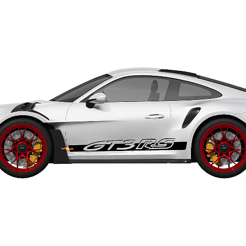 GT3RS Lettering Side Stripes Decal Sticker 2 For Porsche 911