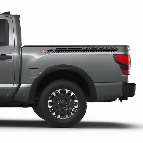 Nissan Titan Pro4x Bed Side Stripes 4x4 Off Road Edition Vinyl Stickers Decals Graphics
