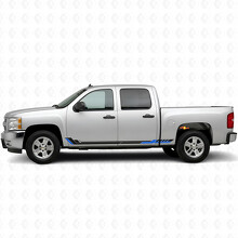 Racing Line Door & Rocker Panel Vinyl Stripes for Chevrolet Silverado 1500 GMT900 2007-2013_3