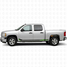 Racing Line Door & Rocker Panel Vinyl Stripes for Chevrolet Silverado 1500 GMT900 2007-2013_4