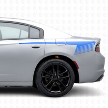 Hockey Style Strobe Stripes Bedside Vinyl Decal Sticker for Dodge Charger 2015-2026_2