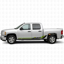 Retro Mountain Wave Door & Rocker Panel Vinyl Stripes for Chevrolet Silverado 1500 GMT900 2007-2013_3