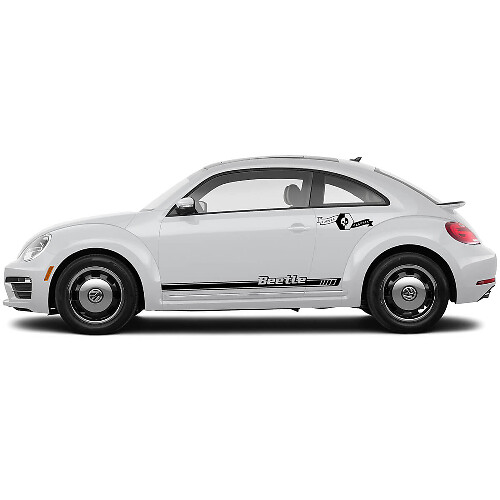 Volkswagen Beetle Side Doors Rocker Panel Vinyl Stripes Decals Stickers 2
