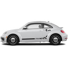 Vinyl Stripes Decals Stickers Graphics for Volkswagen Beetle Side Doors Rocker Panel 2