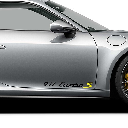 Porsche Stickers Porsche 911 Turbo S Signature Side Decal Sticker  2
