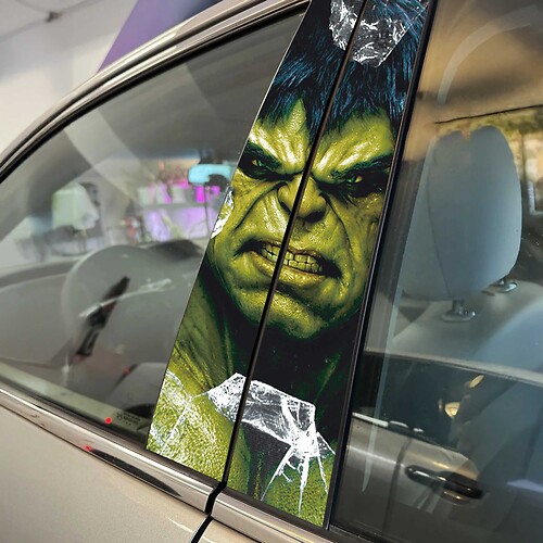 Hulk style Pillar Doors Car Decal Vinyl Sticker Wrap
