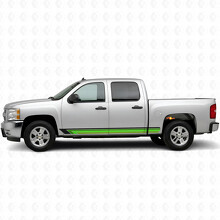 Vintage Band Door & Rocker Panel Vinyl Stripes for Chevrolet Silverado 1500 GMT900 2007-2013_3