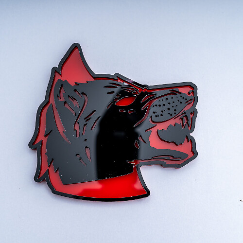 Wolf 3D Badge Fender Tailgate Badges Emblem
