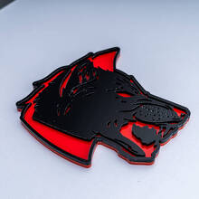 Wolf Head 3D Fender Tailgate Badge Emblem_3