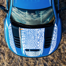 Dinosaur Skin Style Hood and Rear Side Vinyl Decal Kit for Dodge Ram_4