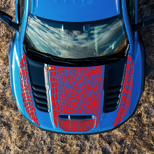 Dinosaur Skin Style Hood and Rear Side Vinyl Decal Kit for Dodge Ram_6