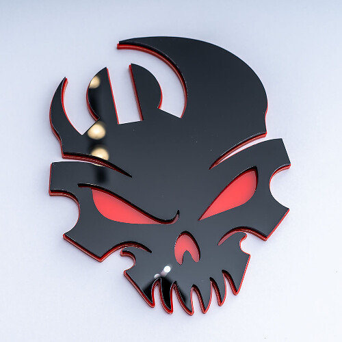 Skull Mopar 3D Badge Fender Tailgate Badges Emblem
