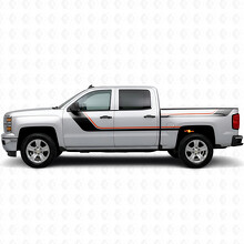 Sweeping Upper Accent Door & Bedside Vinyl Stripes for Chevrolet Silverado 1500 K2XX 2014-2019_2