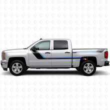 Sweeping Upper Accent Door & Bedside Vinyl Stripes for Chevrolet Silverado 1500 K2XX 2014-2019_3