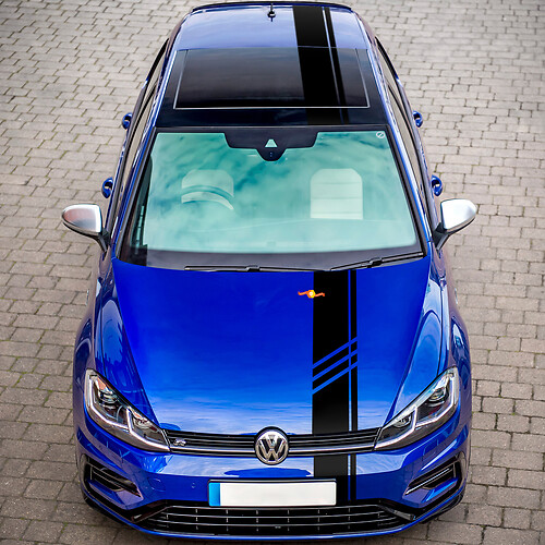 Hood Sticker Decal Rocker Panel Vinyl Sticker Decal Stripes Volkswagen Golf Mk7R Gti
