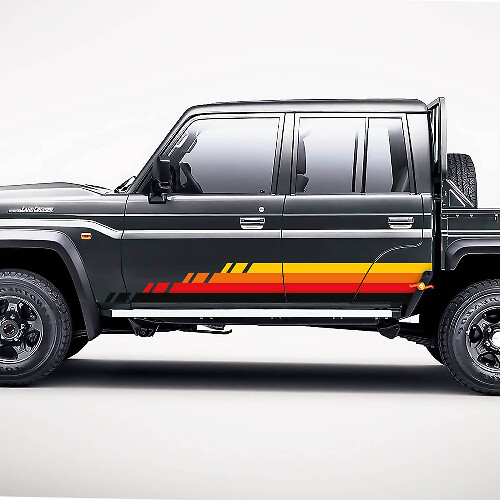 Kit d'autocollants rétro à bandes échelle pour porte latérale pour Toyota