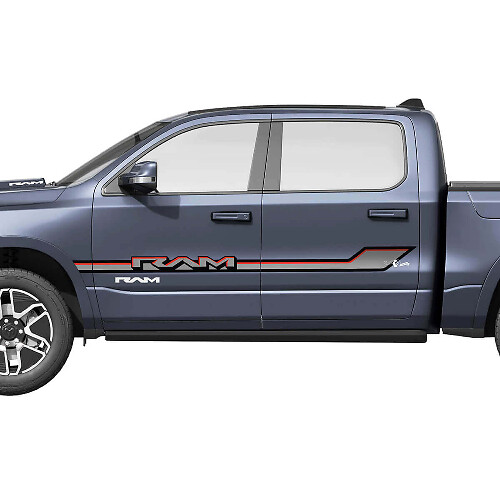 Vinyl Decals Stripes for Side Doors 2 for Dodge Ram 1500 REV