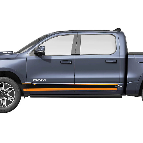 Side Rocker Panel Doors Stripes for Dodge RAM 1500 REV Vinyl Decals Stickers Graphics
