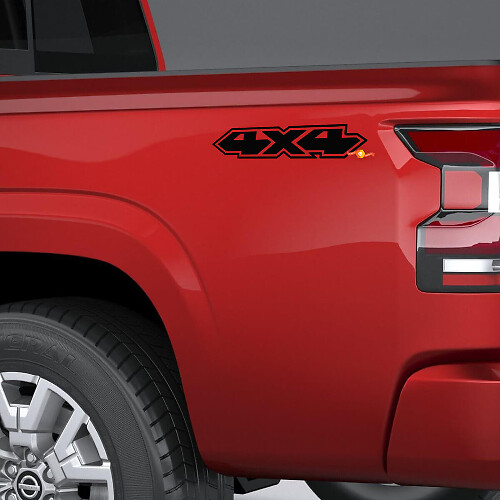 4x4 Decal for Side Bedside Nissan Frontier Sticker Graphic 2
