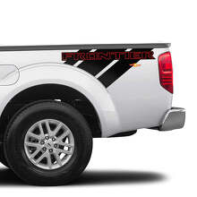 2X Nissan Frontier Truck Bed Car Vinyl Both Side Stickers Decals Graphics 2 Colours 2