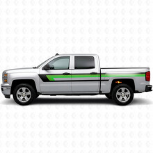 Retro Upper Beltline Door & Bedside Vinyl Stripes for Chevrolet Silverado 1500 K2XX 2014-2019_3