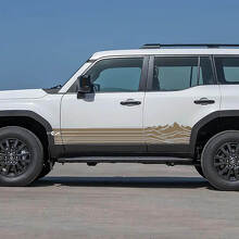 Mountains Side Rocker Panel Stripes Decals Vinyl Graphic Decals For Toyota Land Cruiser 3