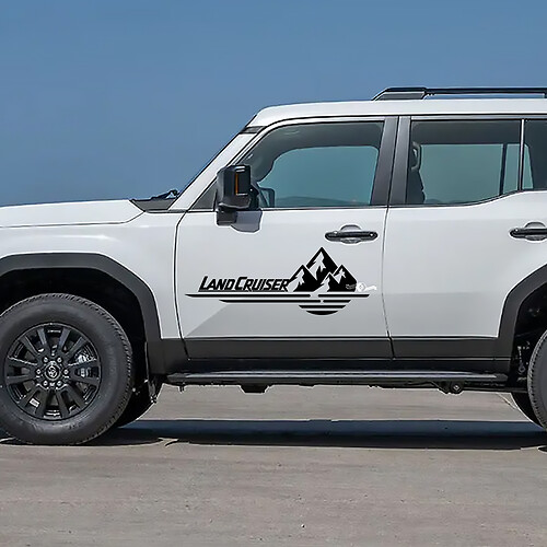 Toyota Land Cruiser Nature Scene Mountains Doors Decals Vinyl Stickers Graphic
