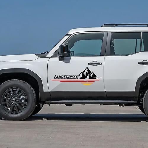 Toyota Land Cruiser Nature Scene Mountains Doors Decals Vinyl Stickers Graphic 2
