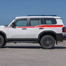 Stripes d’accent pour portes latérales Autocollants vinyl Décalcomanies graphiques 4 pour Toyota Land Cruiser 2