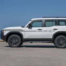 Side Doors Accent Checked Stripes Decals Vinyl Stickers Graphic For Toyota Land Cruiser 2