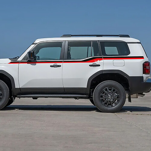 Toyota Land Cruiser Side Doors Accent Stripes Decals Vinyl Stickers Graphic 2 colors
