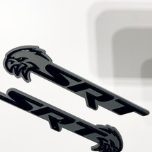 SRT Trackhawk 3D Badge Black vs Grey Fender Badges Emblem 2
 2