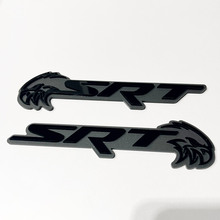 SRT Trackhawk 3D Badge Black vs Grey Fender Badges Emblem 2
 5