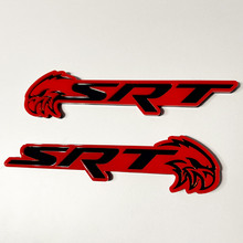 SRT Trackhawk 3D Badge Black vs Grey Fender Badges Emblem 2
 3