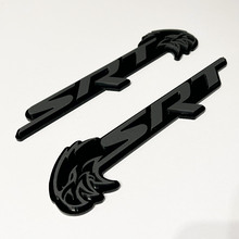 SRT Trackhawk 3D Badge Black vs Grey Fender Badges Emblem 3
 3