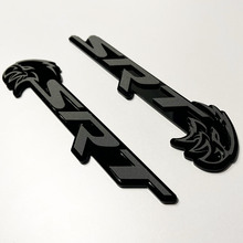 SRT Trackhawk 3D Badge Black vs Grey Fender Badges Emblem 3
 4