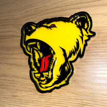 Bear Grizzly red tongue 3D Badge Fender Tailgate Badges Emblem
 3