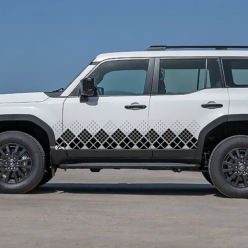 Toyota Land Cruiser Side Doors Ornament Style Decals Vinyl Stickers Graphic
