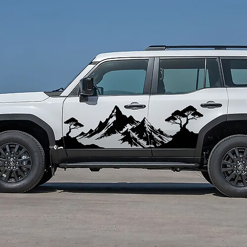 Toyota Land Cruiser Side Doors Ornament Style Decals Vinyl Stickers Graphic
