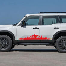 Toyota Land Cruiser Side Doors Mountains Trees Landscape Style Decals Vinyl Stickers Graphic
 2