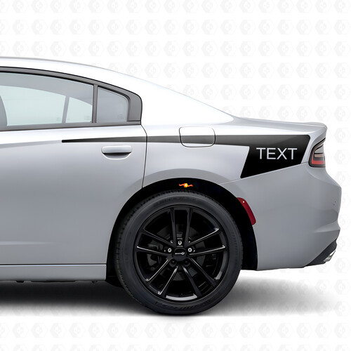 Hockey Style Custom Stripes Bedside Vinyl Decal Sticker for Dodge Charger 2015-2026